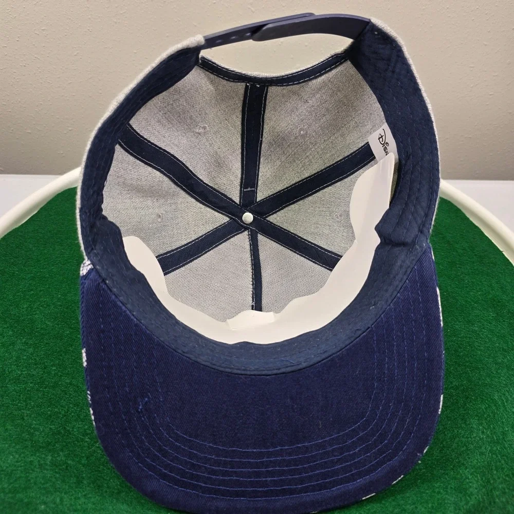 Disney Stitch Kids Snapback Hat Gray Pineapple Print Flat Bill Adjustable Cap